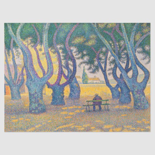 Paul Signac - Place des Lices, Saint-Tropez Tissuepapier (Voorkant)