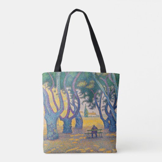 Paul Signac - Place des Lices, Saint-Tropez Tote Bag (Achterkant)