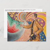 Paul Signac - Portret van M Felix Feneon, Opus 217 Briefkaart (Voorkant / Achterkant)