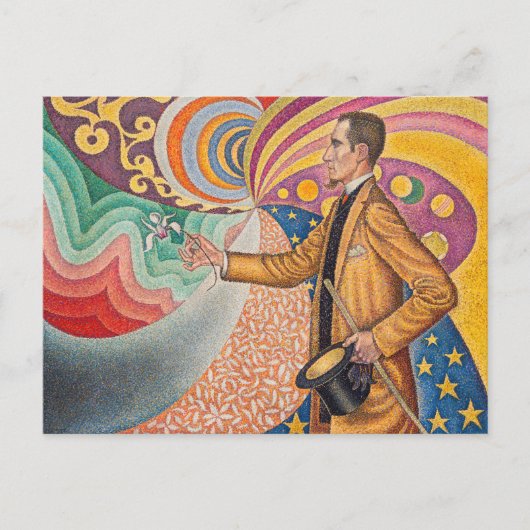 Paul Signac - Portret van M Felix Feneon, Opus 217 Briefkaart (Voorkant)