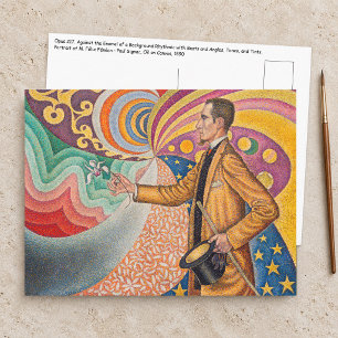 Paul Signac - Portret van M Felix Feneon, Opus 217 Briefkaart