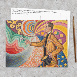 Paul Signac - Portret van M Felix Feneon, Opus 217 Briefkaart