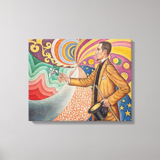 Paul Signac - Portret van M Felix Feneon, Opus 217 Canvas Afdruk (Voorkant)