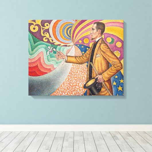 Paul Signac - Portret van M Felix Feneon, Opus 217 Canvas Afdruk (Insitu (Houten vloer))
