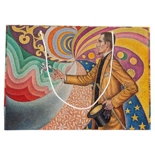 Paul Signac - Portret van M Felix Feneon, Opus 217 Groot Cadeauzakje (Achterkant)