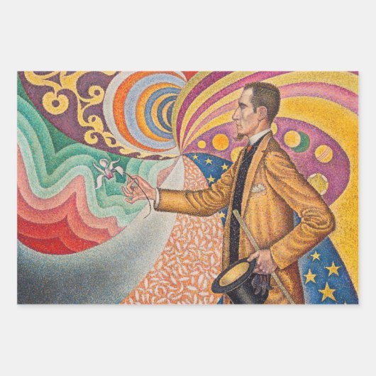 Paul Signac - Portret van M Felix Feneon, Opus 217 Inpakpapier Vel (Voorkant 3)
