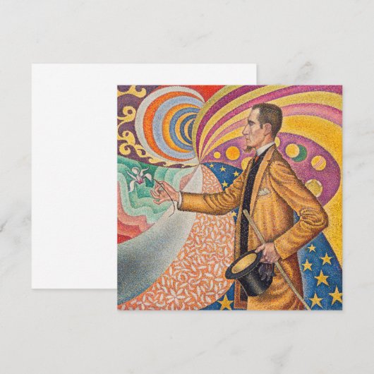 Paul Signac - Portret van M Felix Feneon, Opus 217 Kaart (Voorkant / Achterkant)