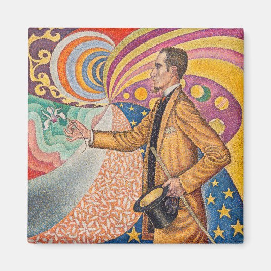Paul Signac - Portret van M Felix Feneon, Opus 217 Magneet (Voorkant)
