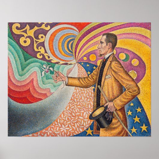 Paul Signac - Portret van M Felix Feneon, Opus 217 Poster (Voorkant)