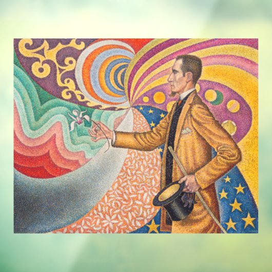 Paul Signac - Portret van M Felix Feneon, Opus 217 Raamsticker (Vel 3)