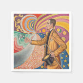 Paul Signac - Portret van M Felix Feneon, Opus 217 Servet (Voorkant)