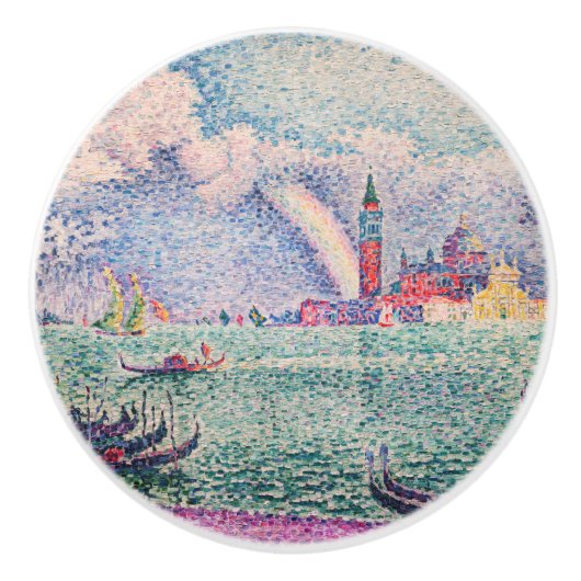 Paul Signac - Regenboog, Venetië Keramische Knop (Voorkant)