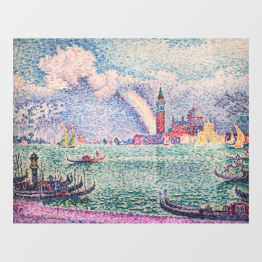 Paul Signac - Regenboog, Venetië Raamsticker (Vel)