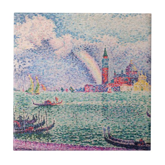 Paul Signac - Regenboog, Venetië Tegeltje (Voorkant)