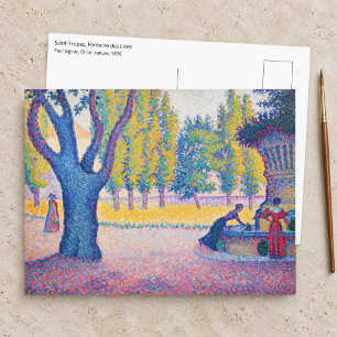 Paul Signac - Saint-Tropez, Fontaine des Lices Briefkaart