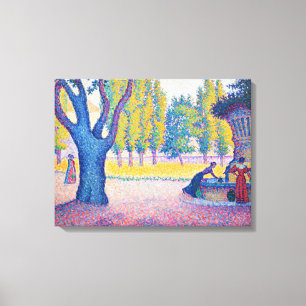 Paul Signac - Saint-Tropez, Fontaine des Lices Canvas Afdruk