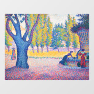 Paul Signac - Saint-Tropez, Fontaine des Lices Raamsticker
