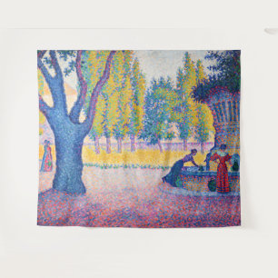 Paul Signac - Saint-Tropez, Fontaine des Lices Wandkleed