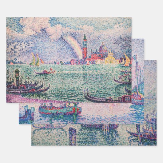 Paul Signac - Selectie van peilstukken in Venetië Inpakpapier Vel (Set)