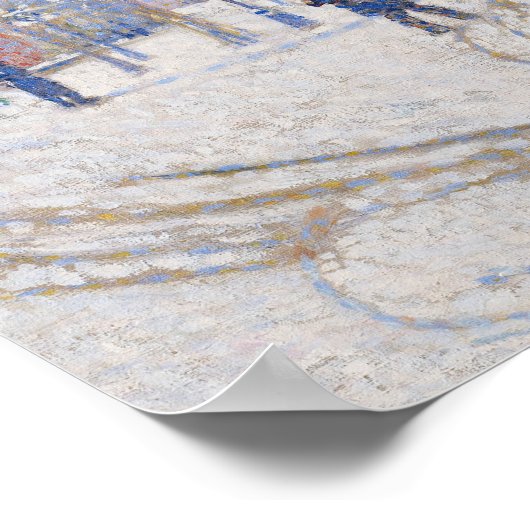 Paul Signac - Snow, Boulevard de Clichy, Parijs Poster (Hoek)