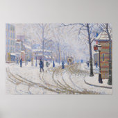 Paul Signac - Snow, Boulevard de Clichy, Parijs Poster (Voorkant)