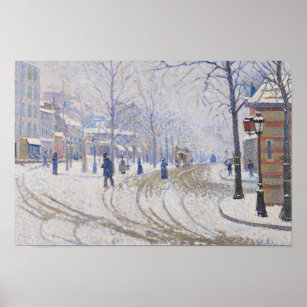 Paul Signac - Snow, Boulevard de Clichy, Parijs Poster
