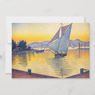 Paul Signac - The Port at Sunset, Opus 236 Bedankkaart
