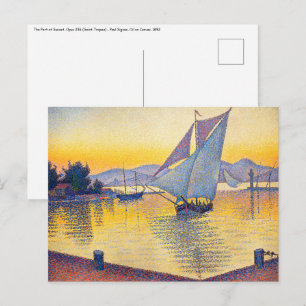 Paul Signac - The Port at Sunset, Opus 236 Briefkaart
