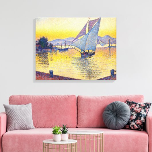 Paul Signac - The Port at Sunset, Opus 236 Canvas Afdruk (Insitu (Woonkamer))