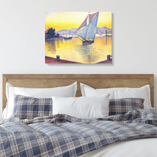 Paul Signac - The Port at Sunset, Opus 236 Canvas Afdruk (Insitu (Slaapkamer))