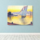 Paul Signac - The Port at Sunset, Opus 236 Canvas Afdruk (Insitu (Houten vloer))