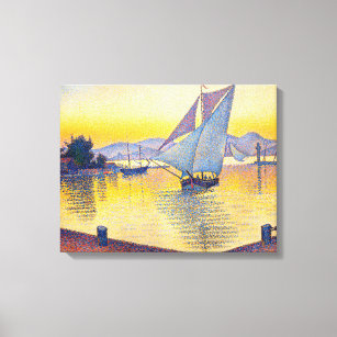 Paul Signac - The Port at Sunset, Opus 236 Canvas Afdruk