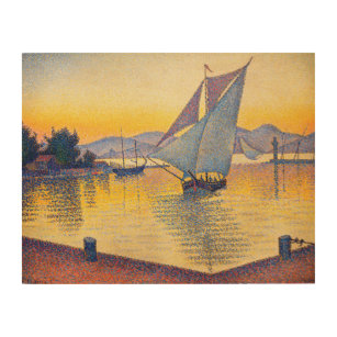 Paul Signac - The Port at Sunset, Opus 236 Hout Afdruk
