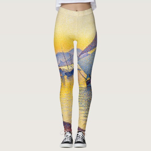 Paul Signac - The Port at Sunset, Opus 236 Leggings (Voorkant)