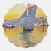 Paul Signac - The Port at Sunset, Opus 236 Ornament Kaart (Achterkant)