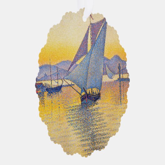 Paul Signac - The Port at Sunset, Opus 236 Ornament Kaart (Rechts)