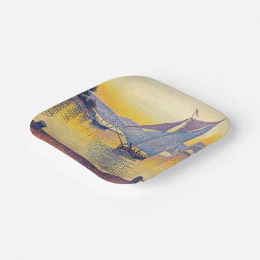 Paul Signac - The Port at Sunset, Opus 236 Papieren Bordje (Gebogen)