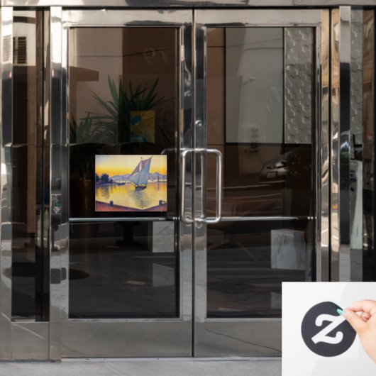 Paul Signac - The Port at Sunset, Opus 236 Raamsticker (Kantoordeur)