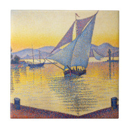 Paul Signac - The Port at Sunset, Opus 236 Tegeltje