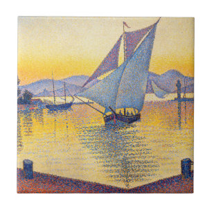 Paul Signac - The Port at Sunset, Opus 236 Tegeltje