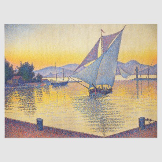 Paul Signac - The Port at Sunset, Opus 236 Tissuepapier (Voorkant)