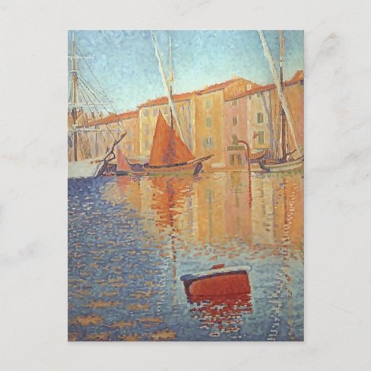 Paul Signac - The Red Buoy, Saint Tropez Briefkaart (Voorkant)