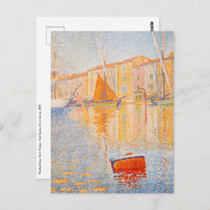 Paul Signac - The Red Buoy, Saint-Tropez Briefkaart