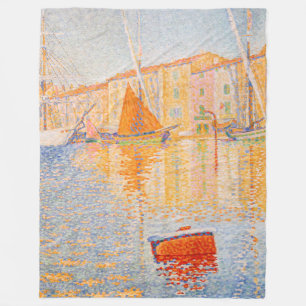 Paul Signac - The Red Buoy, Saint-Tropez Fleece Deken