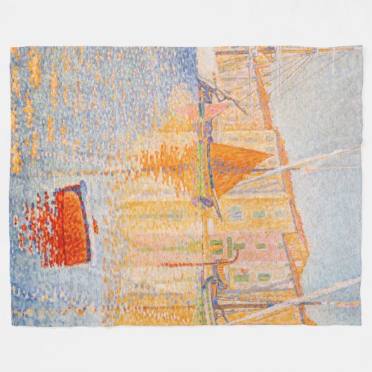 Paul Signac - The Red Buoy, Saint-Tropez Fleece Deken (Voorkant (Horizontaal))