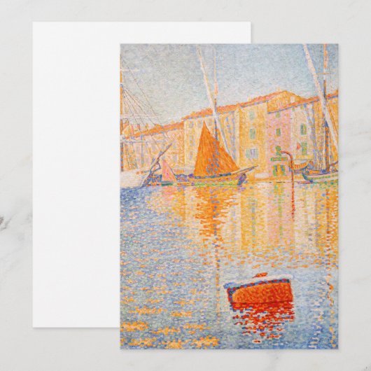 Paul Signac - The Red Buoy, Saint-Tropez Kaart (Voorkant / Achterkant)