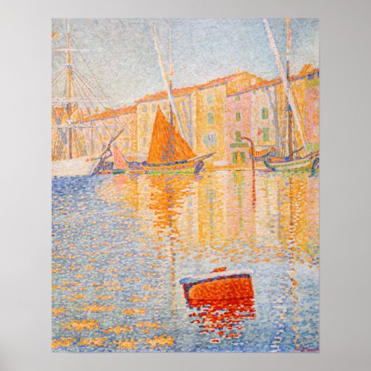 Paul Signac - The Red Buoy, Saint-Tropez Poster (Voorkant)