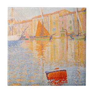 Paul Signac - The Red Buoy, Saint-Tropez Tegeltje