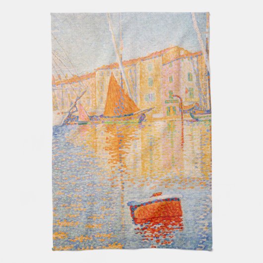 Paul Signac - The Red Buoy, Saint-Tropez Theedoek (Verticaal)