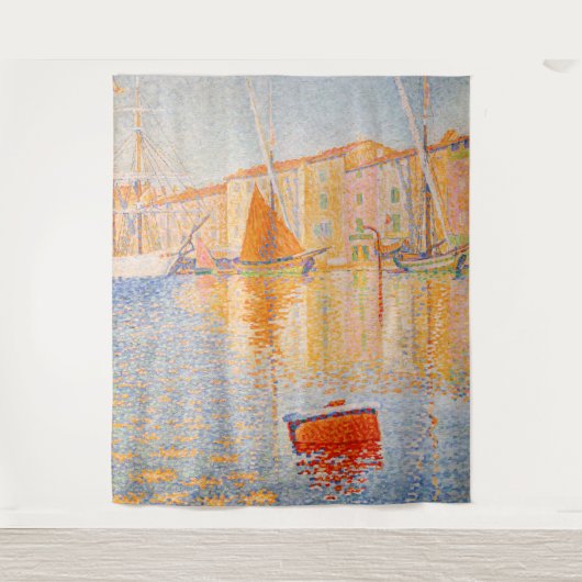 Paul Signac - The Red Buoy, Saint-Tropez Wandkleed (Voorkant)